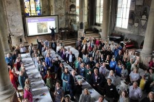 Photograph of the attendees of the Innovate Healthier Together Fellowship event at The Mount Without event venue.
